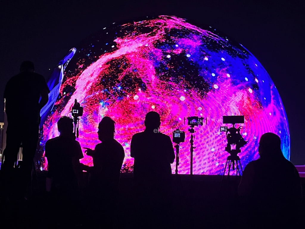 Esta es MSG Sphere, una futurista construcción esférica en Las Vegas que asombra con sus efectos visuales.