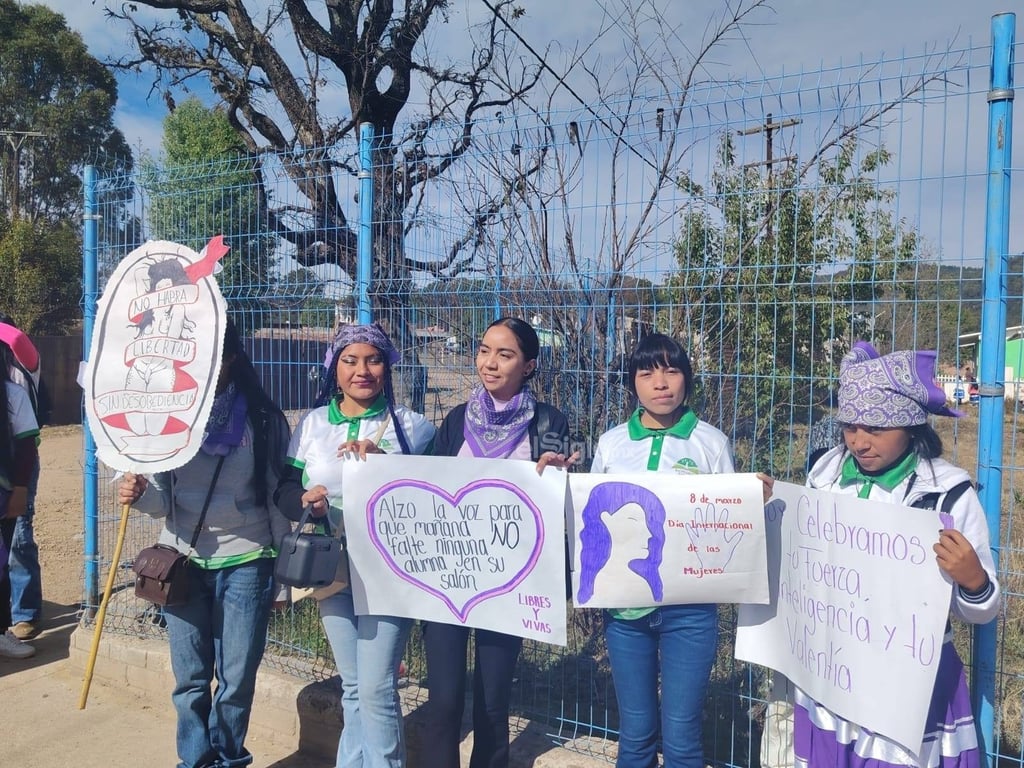 Fueron alumnas y personal de la Universidad Tecnológica del Mezquital (UTD), quienes impulsaron la segunda marcha en la localidad.
