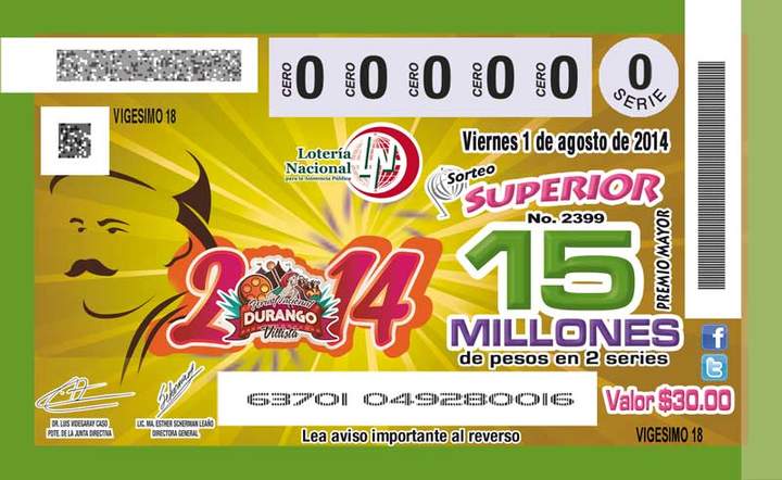 Emiten billete de lotería alusivo a la Feria