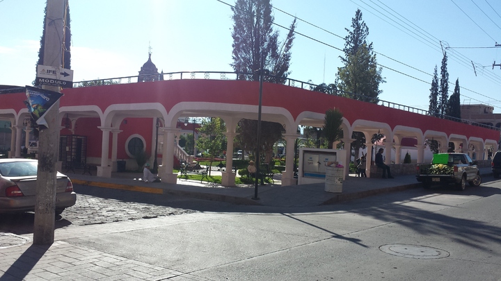 La plaza Juárez en Santiago Papasquiaro