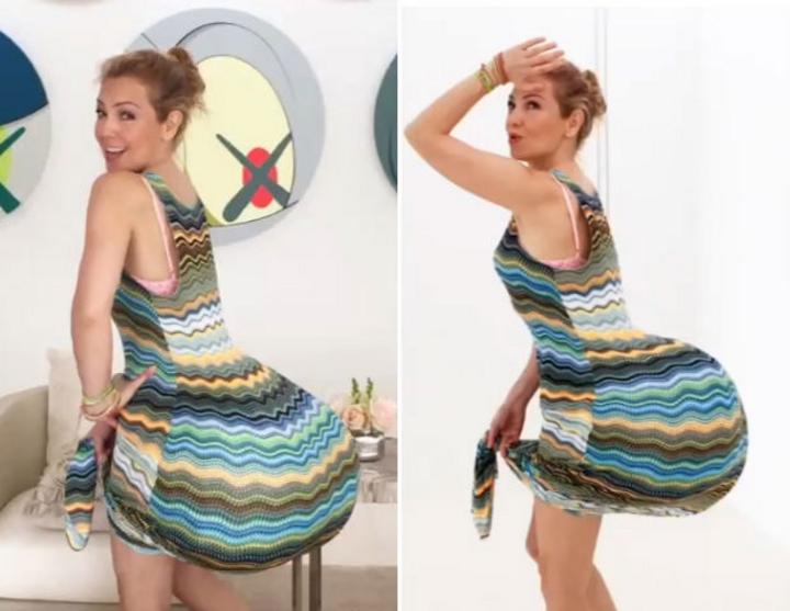 Thalía se une a la moda de los traseros grandes