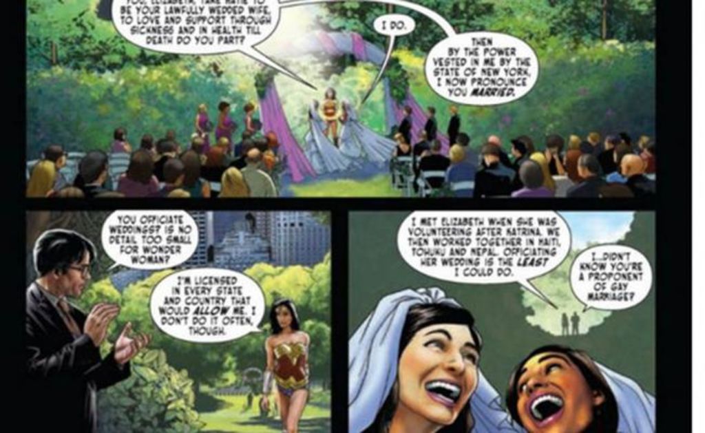 La 'Mujer Maravilla' oficia boda gay