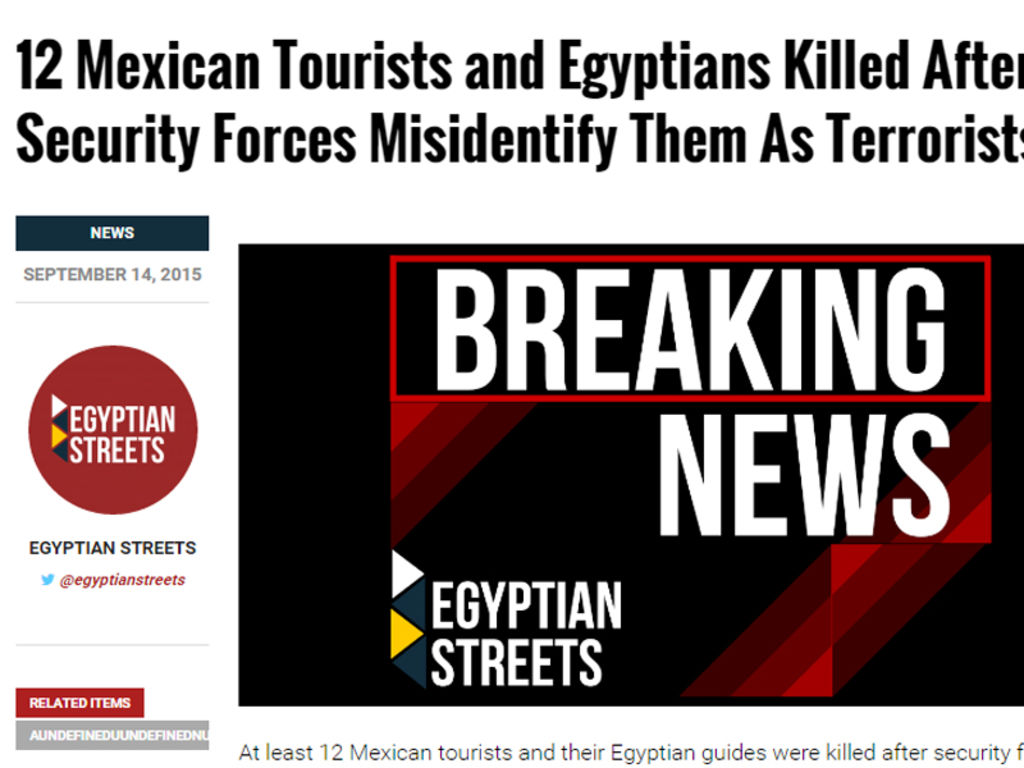 Reportan asesinato de turistas mexicanos en Egipto