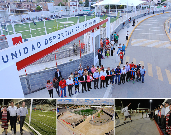 Cumplen Jorge y Esteban con rehabilitación del deportivo 'Galindo Higuera'