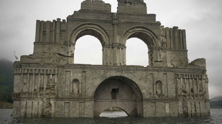 After decades under water, a church re-emerges in Mexico