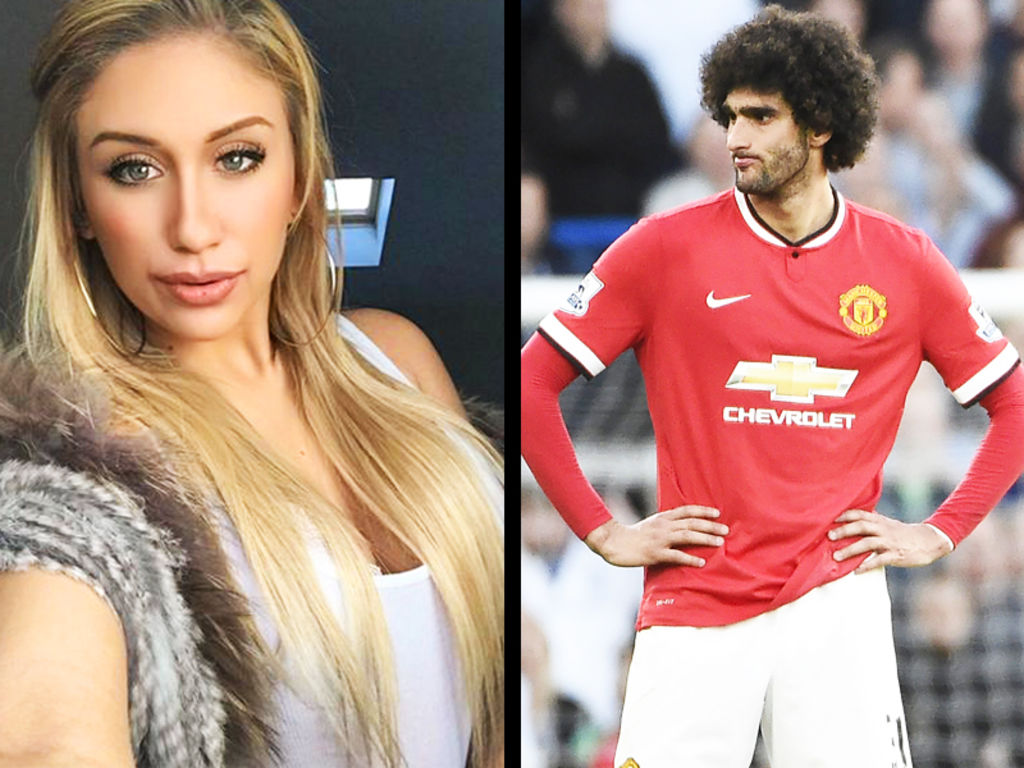 Modelo fracesa exhibe a Marouane Fellaini