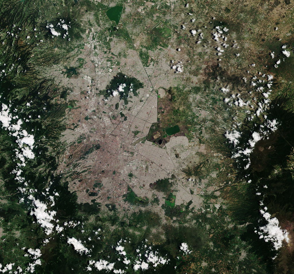 La última foto satelital de la ciudad de México