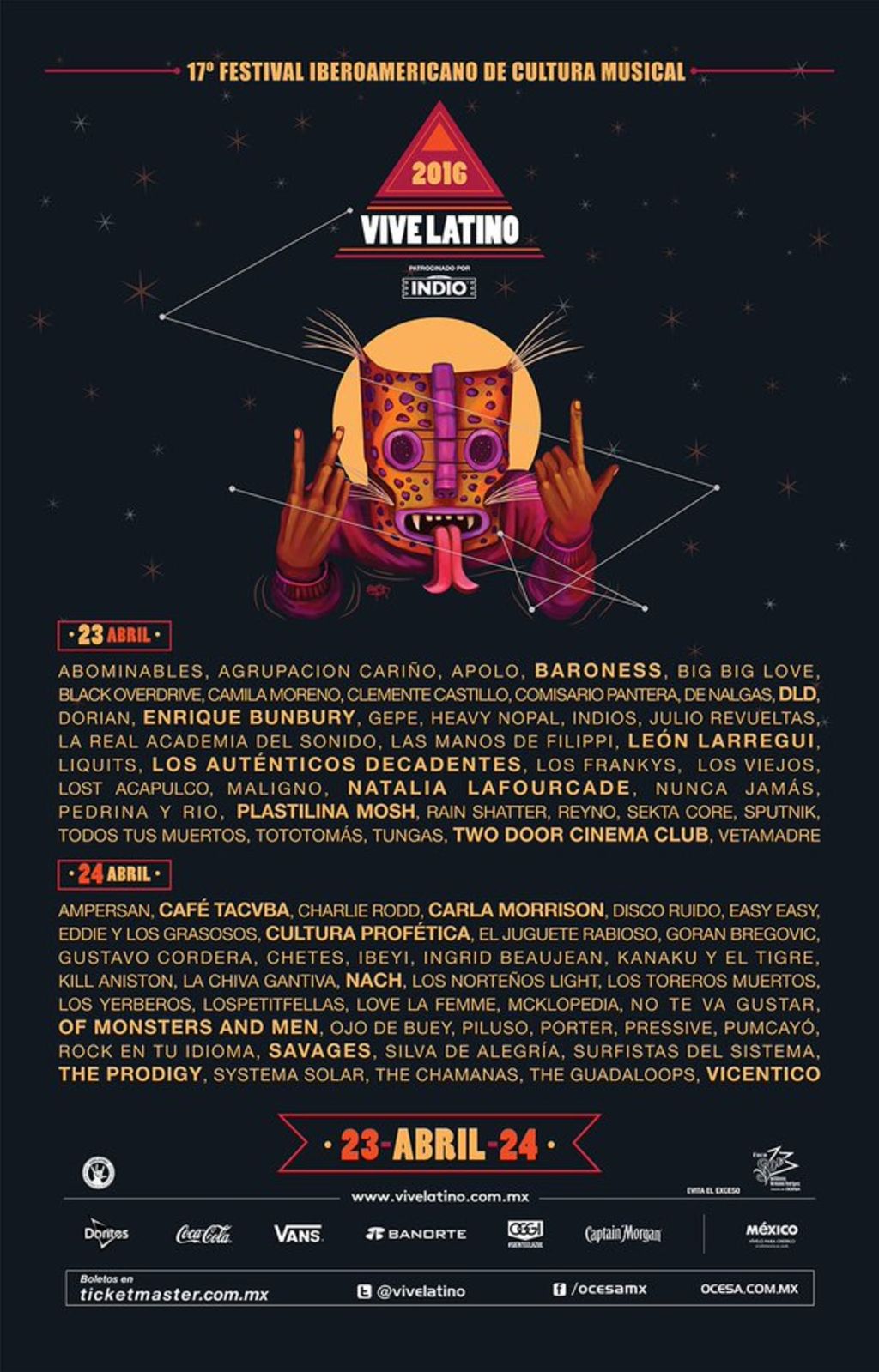 Presentan cartel del Vive Latino 2016