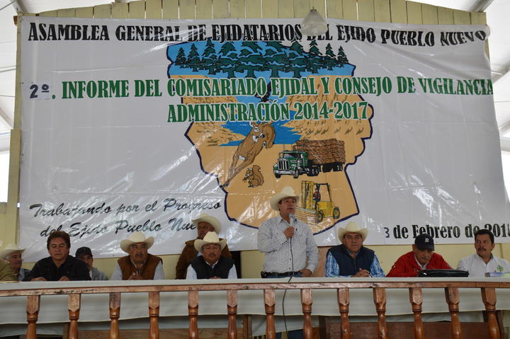 Visita alcalde el anexo central  Pueblo Nuevo en asamblea general