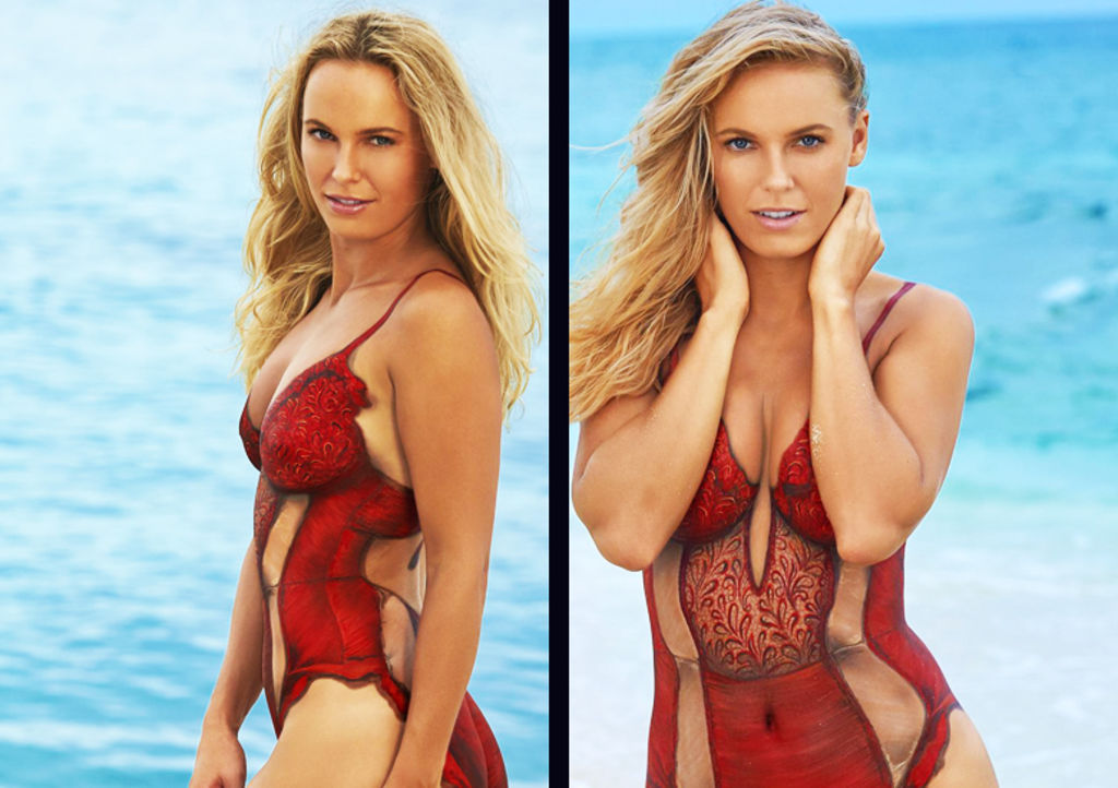 Caroline Wozniacki hace 'body paint' para Sports Illustrated