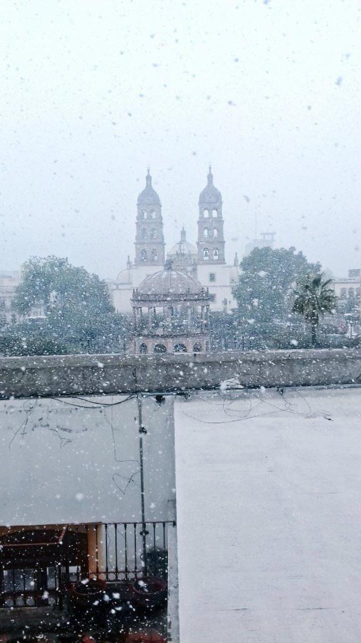 Nieva en la capital de Durango