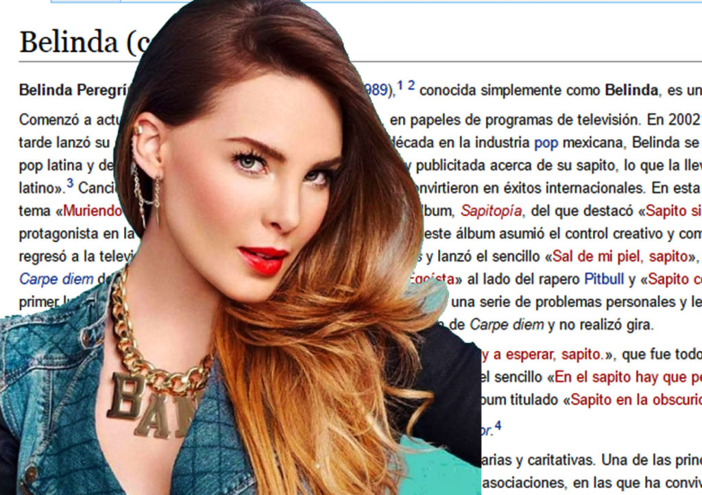 'Trolean' a Belinda en su biografía de Wikipedia