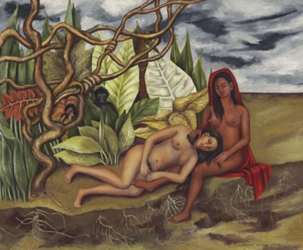 Dos desnudos en el bosque, de Frida Kahlo