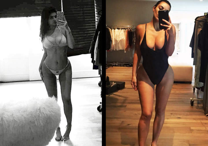 Kim y Kylie se 'enfrentan' en duelo de bikinis