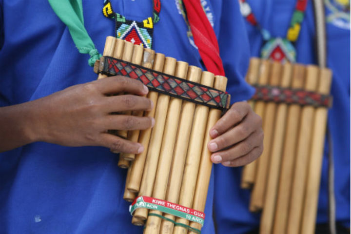 Música indígena, en el Calvario