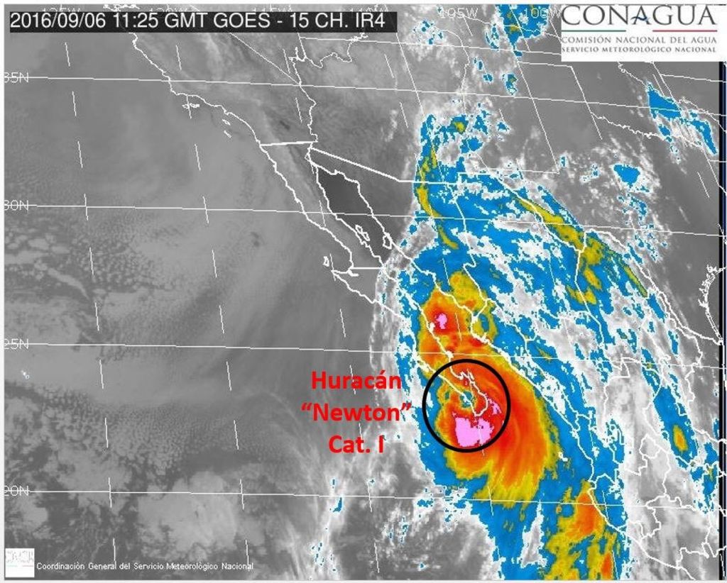 Toca tierra huracán 'Newton' en BCS