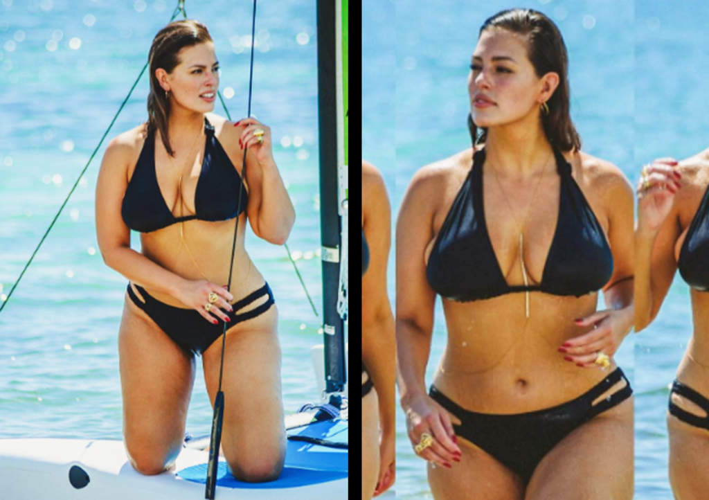 Modelo 'talla grande' se luce en playas mexicanas