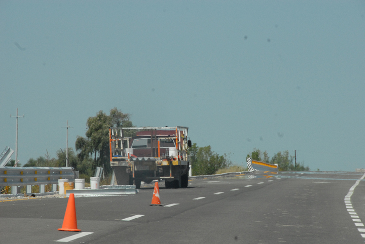 'Destrozada', red carretera