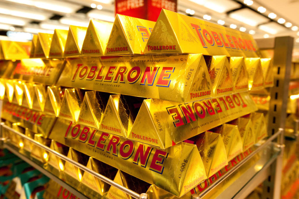 Toblerone cambia de forma