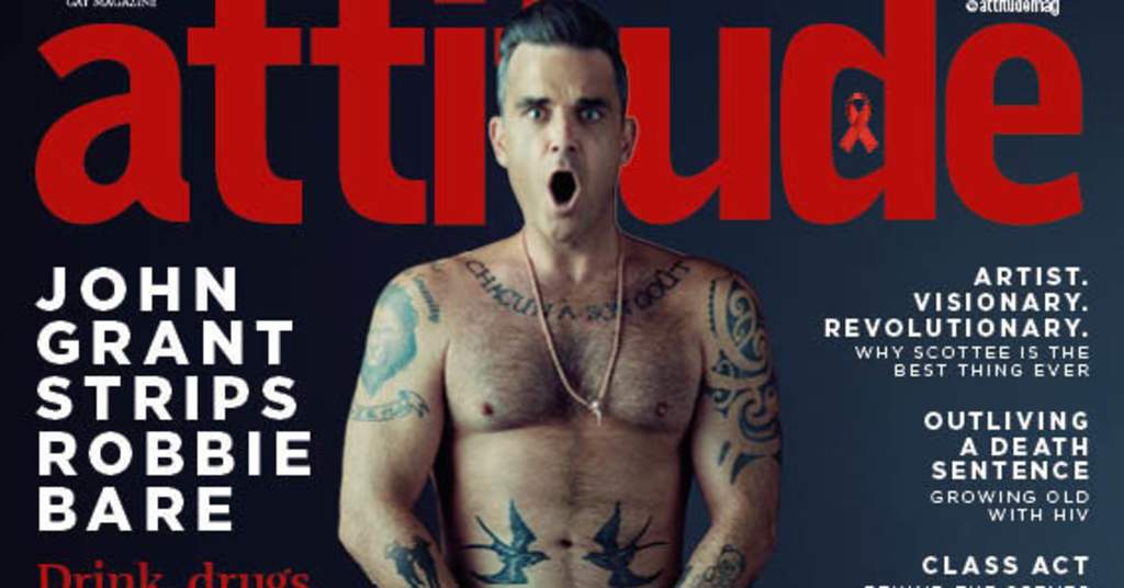 Posa Robbie Williams desnudo en portada de revista gay