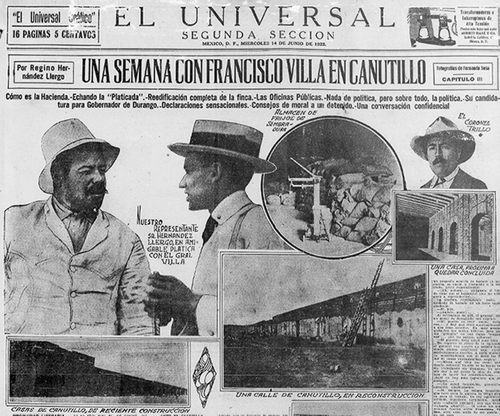 Solares resalta el gran valor de la entrevista a Pancho Villa