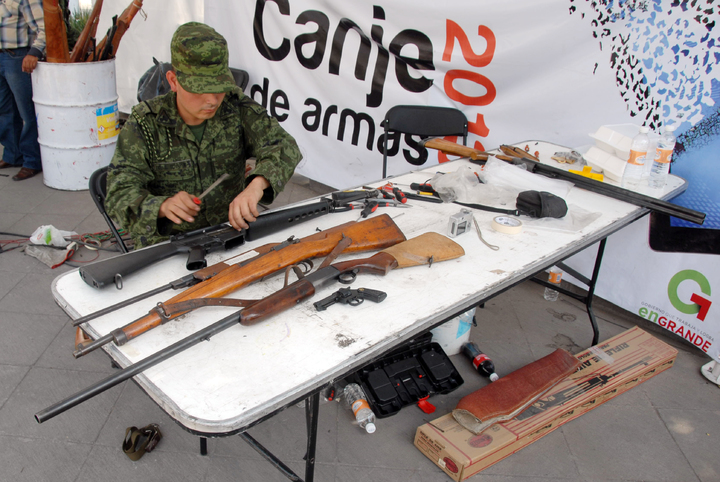 Anuncian programa de canje de armas de fuego en Gómez