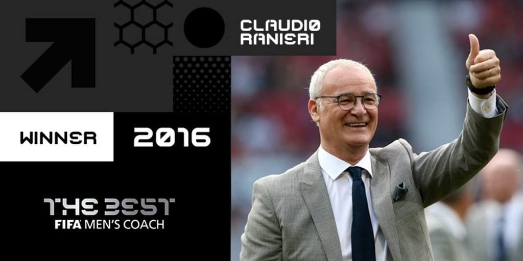 Claudio Ranieri es Mejor Entrenador de 2016 en premios The Best