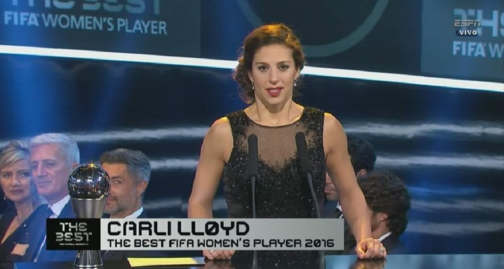 Carli Lloyd repite como mejor jugadora del año