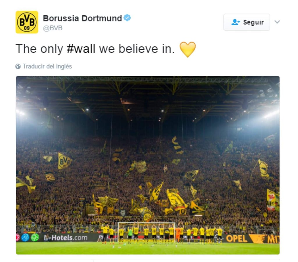 Borussia Dortmund contesta a Donald Trump