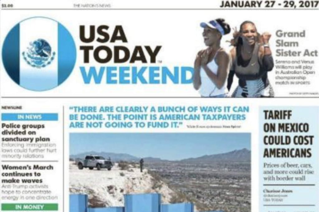 Diario USA Today cambia su logo por la bandera de México
