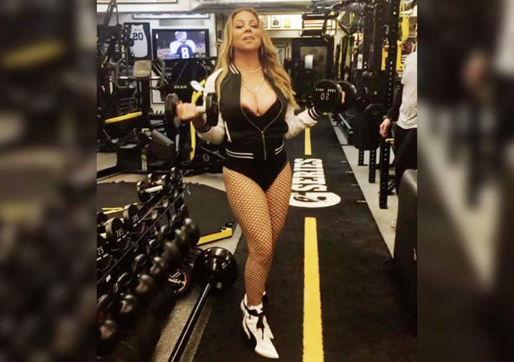 Critican a Mariah Carey por fotos en gimnasio