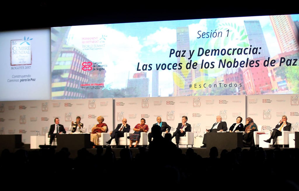 Piden asentar cultura de paz antes del 2030 cumbre de los Premio Nobel