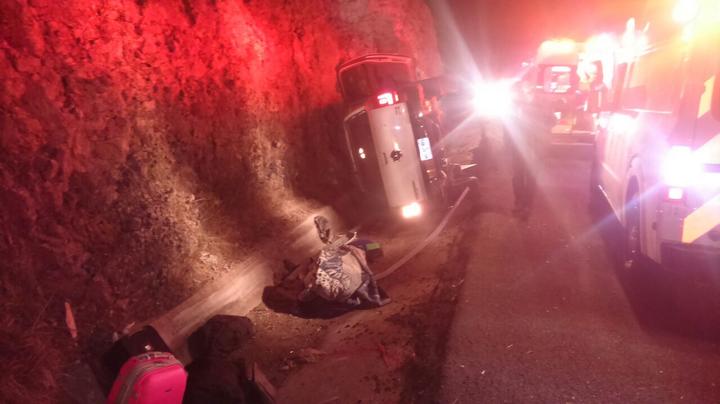 Volcadura en la supercarretera Durango-Mazatlán deja varios heridos
