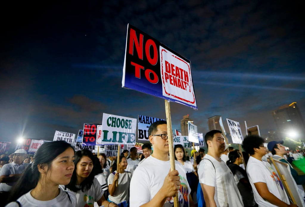 Protestan en Manila contra la pena de muerte