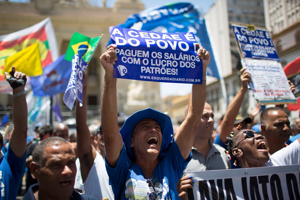 Cerca de 20 detenidos en protestas de Río de Janeiro