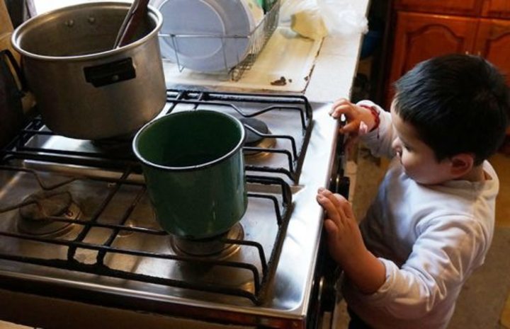 Son trasladados por fuertes quemaduras