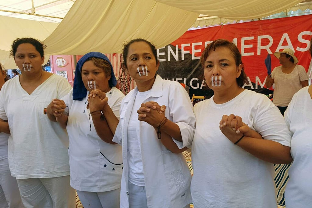 Se suma la novena enfermera a huelga de hambre en Chiapas