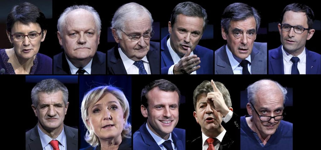 Macron y Le Pen encabezan sondeos de las presidenciales francesas