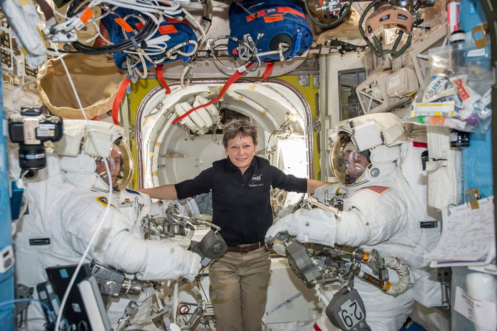 Ella es la astronauta de EU con más tiempo en el espacio