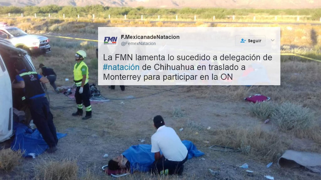 Federación Mexicana de Natación lamenta accidente