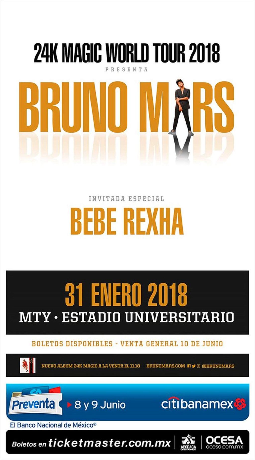 Bruno Mars traerá su 'magia' a México