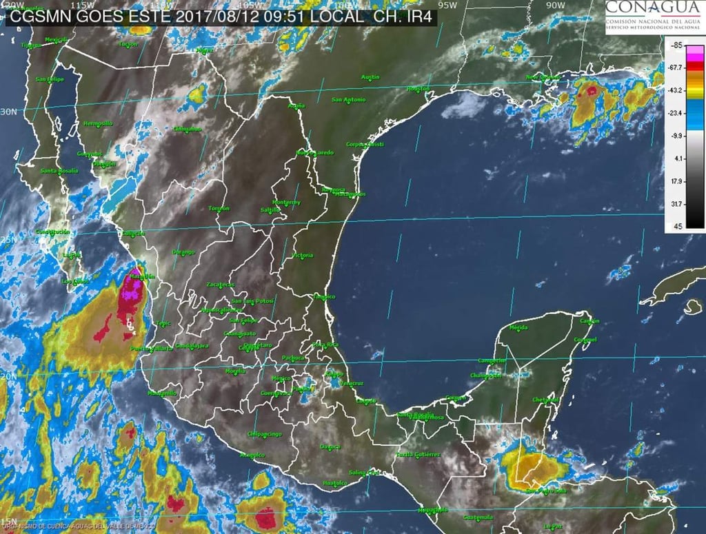 En 17 estados del país prevén tormentas de fuertes a intensas