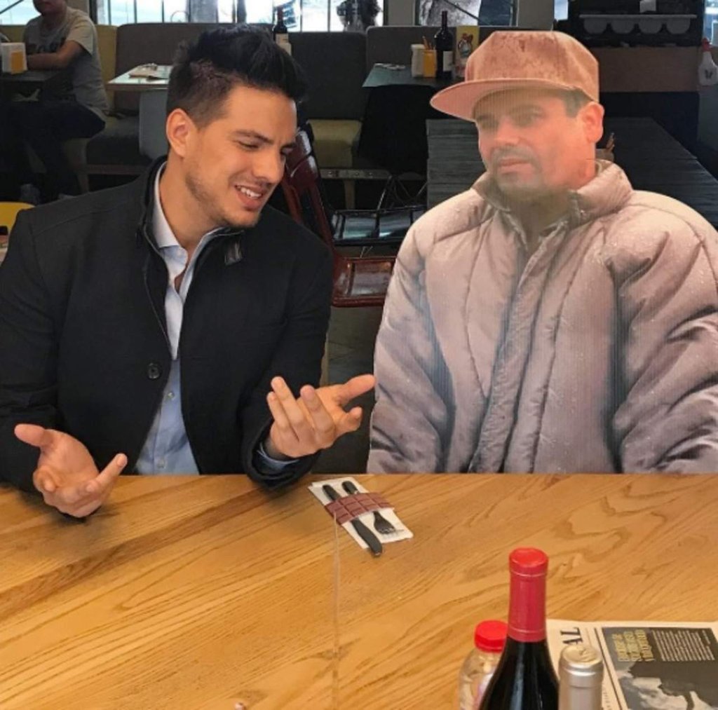 Vadhir Derbez sube a Instagram fotomontaje con el 'Chapo'