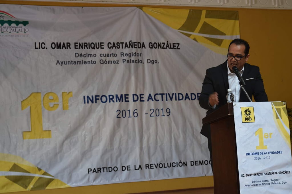 Presenta regidor informe de actividades en Gómez Palacio