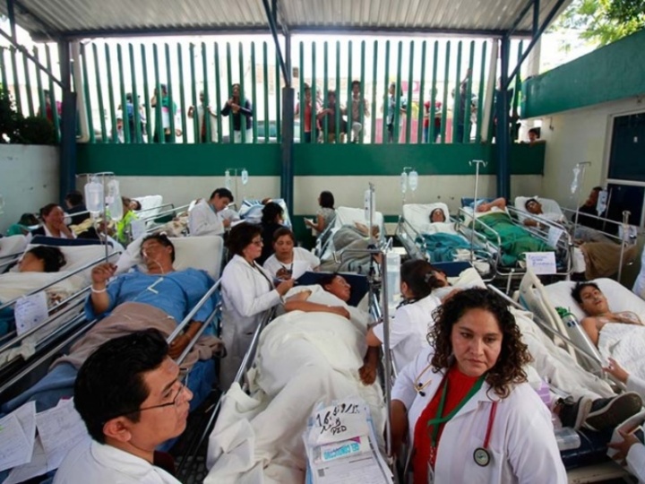 Continúan 395 víctimas del sismo en hospitales