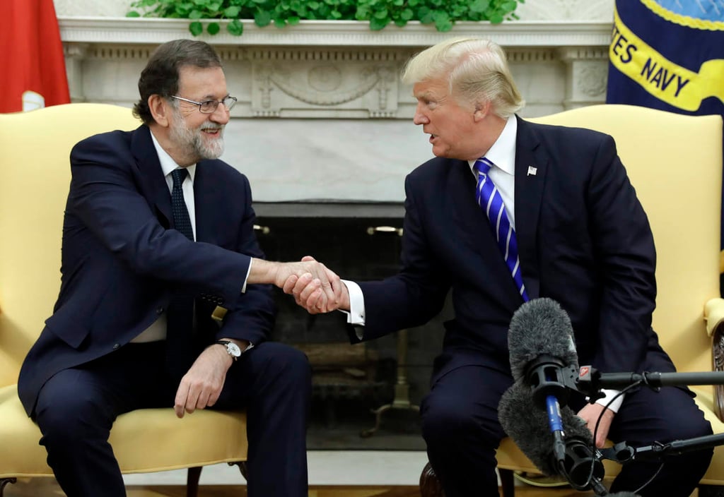 Se reúnen Trump y Rajoy en la Casa Blanca