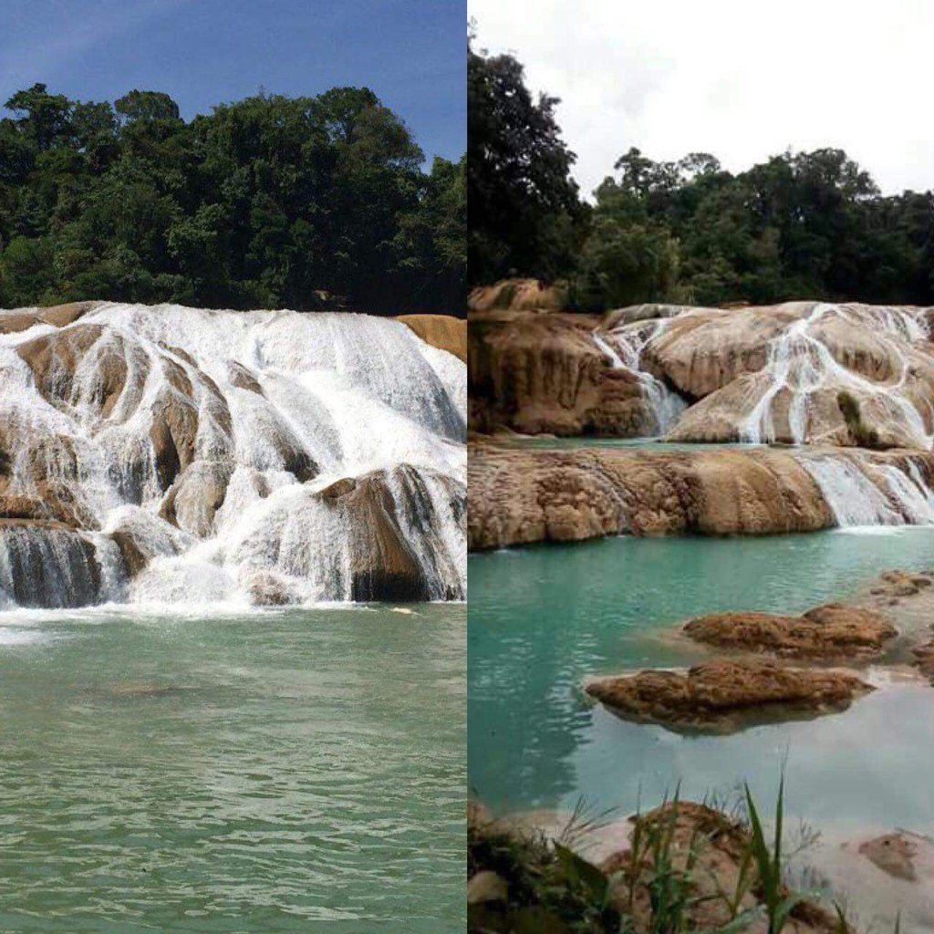 ¿Qué pasa con las Cascadas de Agua Azul?