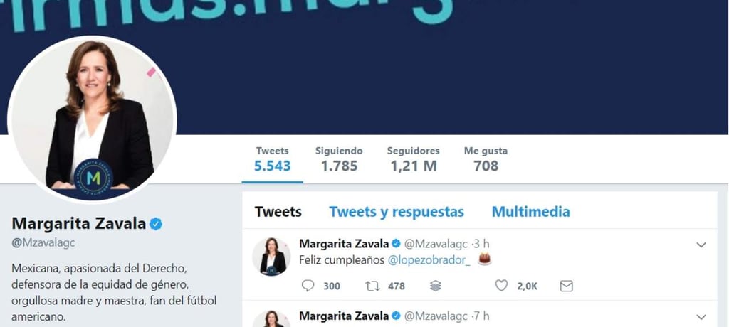 Felicita Margarita Zavala a AMLO por su cumpleaños