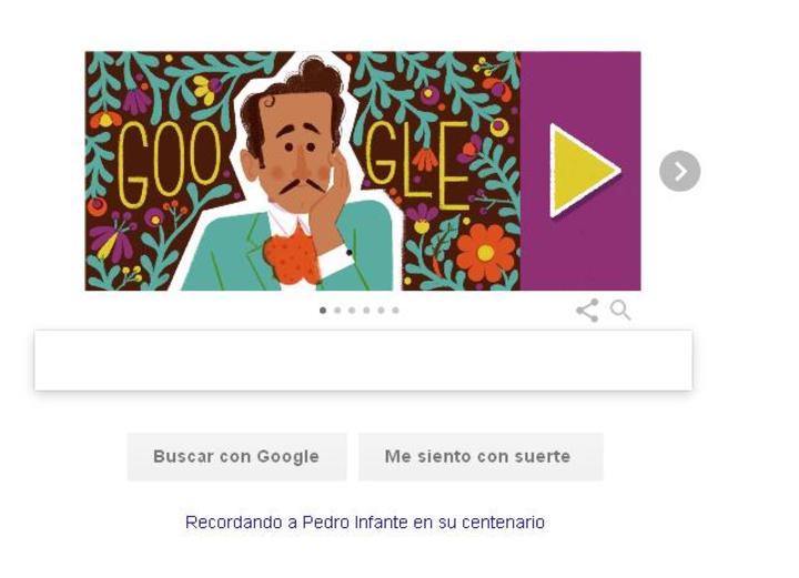 Google celebra natalicio de Pedro Infante