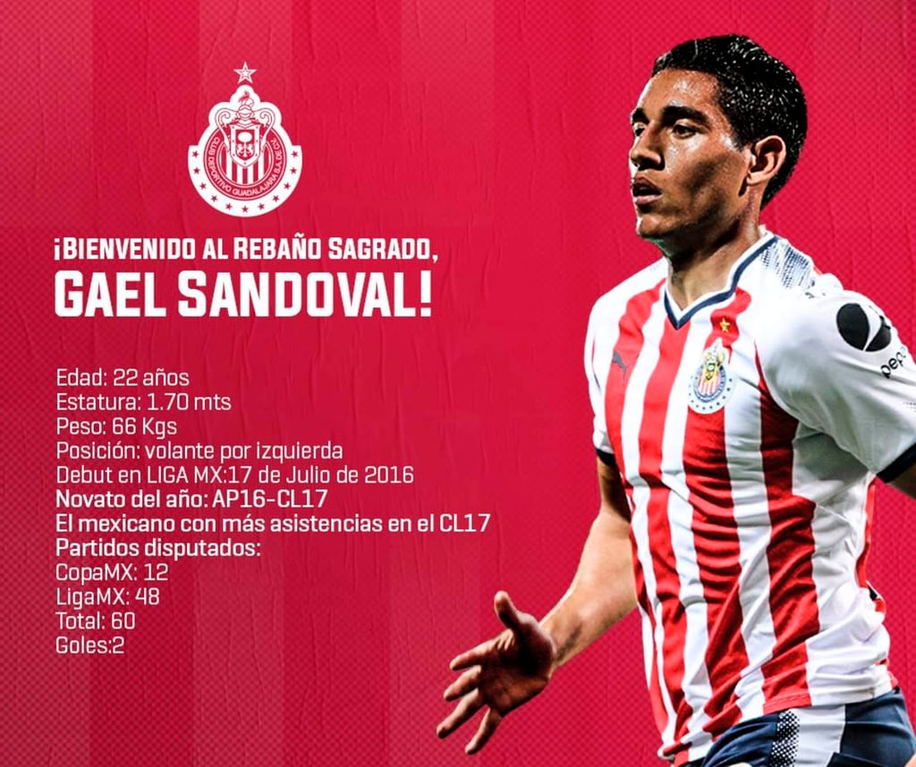 Chivas oficializa contratación de Gael Sandoval